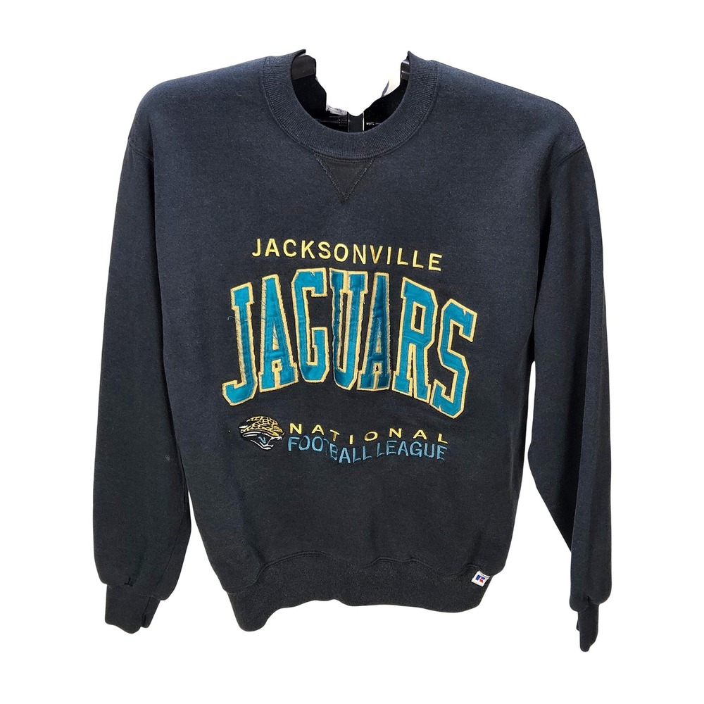 Men's VTG 90s Russell Athletic M Jacksonville Jaguars NFL Embroidered Sweatshirt